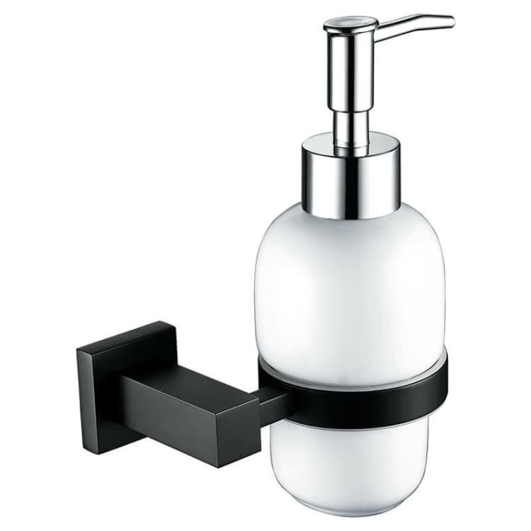 Image of Nes Home Soap Square Dispenser Matte Black Black
