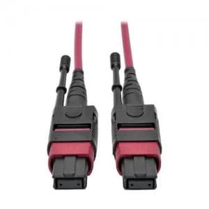 Image of Tripp Lite 100g Mtp Mpo Multimode Om4 Plenum Rated Fiber Optic Cable