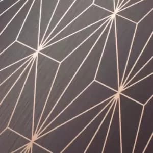 Image of Muriva Kayla Wallpaper, Charcoal & Rose Gold