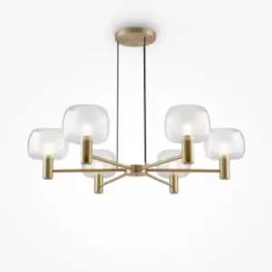 Image of Maytoni Vision Modern 6 Light Multi Arm Floor Lamp Gold E14