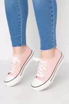Image of Wide Fit Canvas Low Trainers