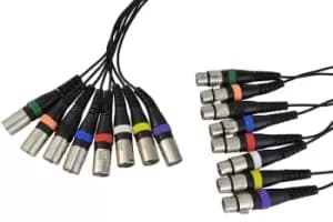 Image of Cobra XLR Female To XLR Male Loom 8 Way Lead 6m