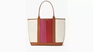 Image of Racing Stripe Canvas Large Tote