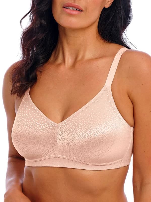 Image of Wacoal Womens Back Appeal Wire Free Bra in Pink Size: 36B Pink Female 36B