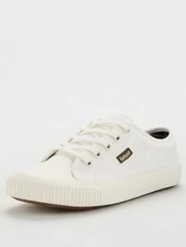 Image of Barbour Kids Apollo Canvas Plimsoll - White