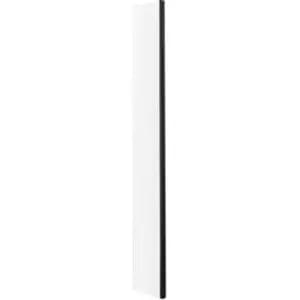Image of Hudson Reed - 215mm x 1950mm Wetroom Return Screen with Black Fittings - WRSBP250 - Silver