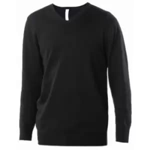 Image of Kariban Mens Cotton Acrylic V Neck Sweater (3XL) (Dark Grey)