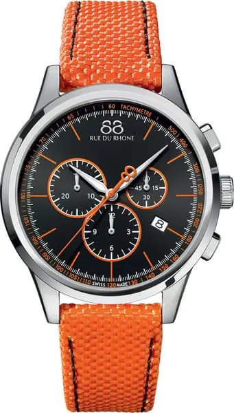 Image of 88 Rue Du Rhone Watch Rive 43mm Mens - Black RDR-064