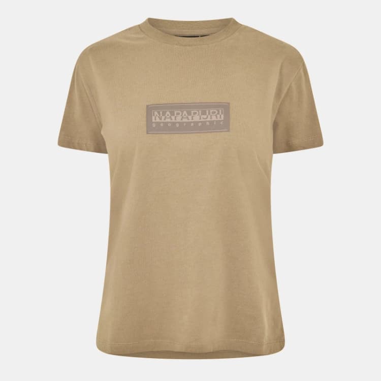 Image of Napapijri Box Logo Short Sleeve T-Shirt Womens Fallen Rock female 10 (S)