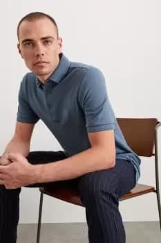 Image of Mens Embroidered Pique Polo Shirt