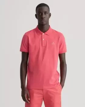 Image of GANT Men Contrast Color Pique Polo Shirt (L)