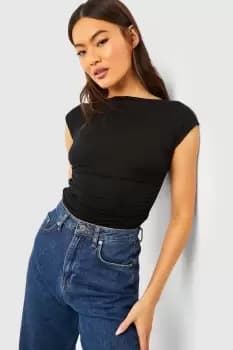 Image of Ruched Side T-Shirt