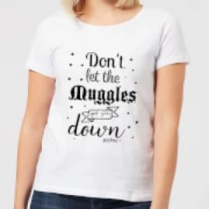 Image of Harry Potter Don't Let The Muggles Get You Down Womens T-Shirt - White - 3XL