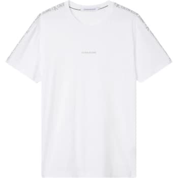 Image of Calvin Klein Jeans Jacquard Tape T Shirt - Bright White