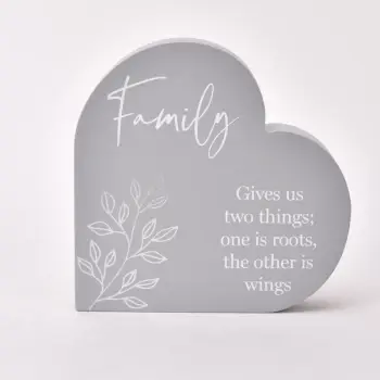 Image of Moments Heart Plaque - Family