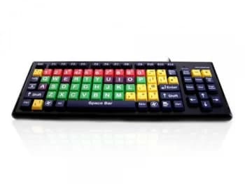 Image of Accuratus Monster 2 Mixed Colour Learning Keyboard in Upper Case