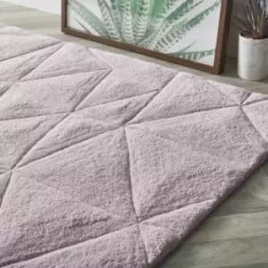 Image of Origins - 3D Triangles Pink 160cm x 230cm Rectangle - Pink