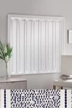 Image of White Plain Textured Voile Louvre Vertical Pleated Window Blind Panel