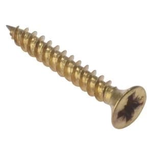 Image of ForgeFix General Purpose Pozi Compatible Screw CSK TT Electro Brass 1" x 6 Box 200