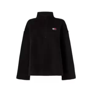 Image of Tommy Jeans Tjw Ovrszd Badge Polar Fleece - Black
