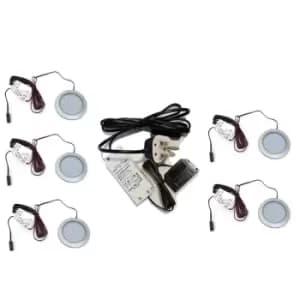 Image of Orbit xl - Bright LED Light Under Cabinet Shelf Cupboard Set - Light Colour White - Lights 5