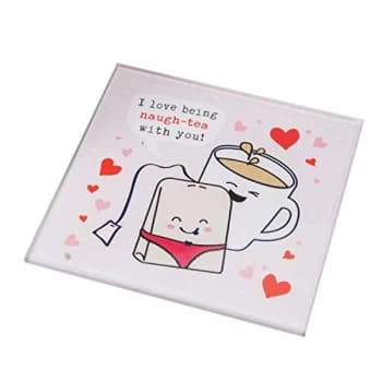 Image of For Your Eyes Only Glass Coaster - Tea with You