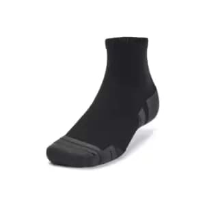 Image of Under Armour Performance Tech 3pk Qtr Socks Black - M