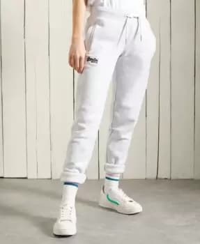 Image of Superdry Womens Orange Label Joggers Light Grey / Ice Marl - Size: 10