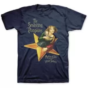 Image of The Smashing Pumpkins - Mellon Collie Unisex Medium T-Shirt - Blue