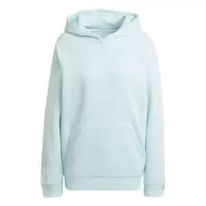 Image of adidas ALL SZN Fleece Boyfriend Hoodie Womens - Blue