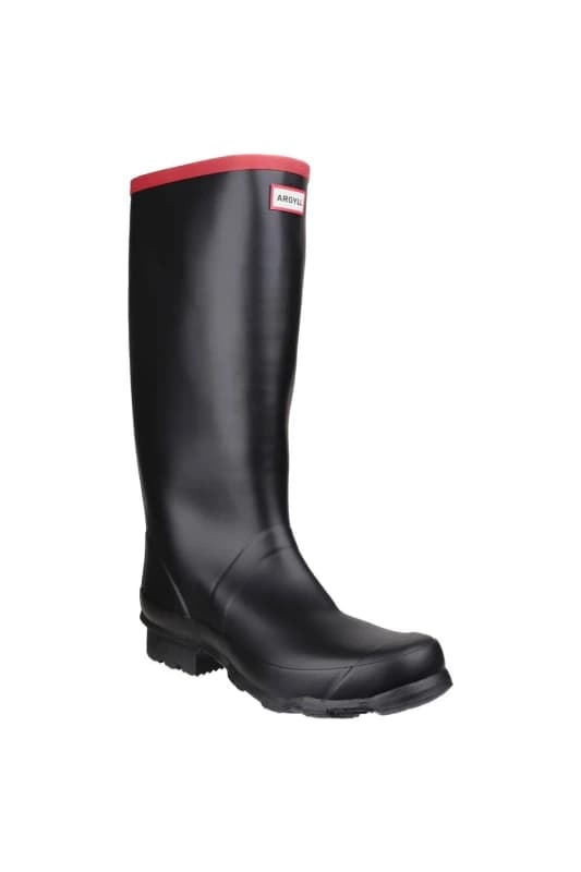 Image of Hunter Mens Argyll Full Knee Wellies Wellington Boots - UK 7 Black male ES3813BLK7