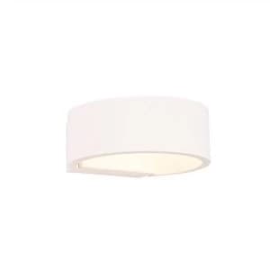 Image of LED 1 Light Wall Textured Matt White Paint, Frosted Acrylic