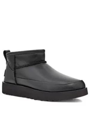 Image of UGG Ugg Classic Sugar Sustainable Ultra Mini Ankle Boot, Black, Size 4, Women
