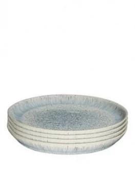 Image of Denby Halo Grey Speckle Dinner Plates ; Set Of 4