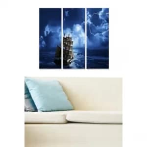Image of MDFFTR1009 Multicolor Decorative MDF Painting (3 Pieces)