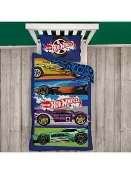 Image of Hot Wheels Single Panel Duvet Cover Set - Multi