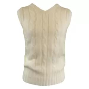 Image of Carta Sport Mens Embroidered Cricket Jumper (M) (Off White)