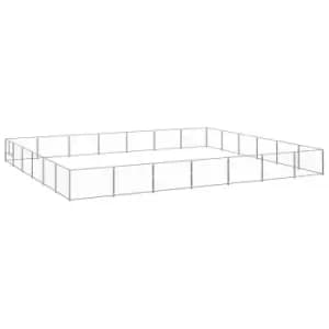 Image of Vidaxl Dog Kennel Silver 42 M Steel