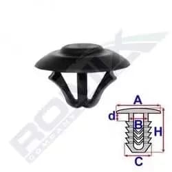 Image of ROMIX Clip MERCEDES-BENZ C60749 A0019880325