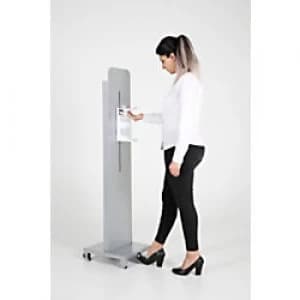 Image of Seco Hand Sanitiser Dispenser Touchless Height Adjustable Silver