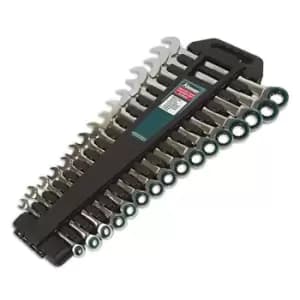 Image of Kamasa 55774 Metric Ratchet Ring Spanner Set In Rack (16 Piece)