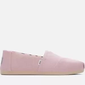 Image of TOMS Womens Alpargata Vegan Canvas Pumps - Chalk Pink Heritage - UK 7