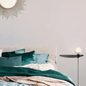Image of Bedside - 3310 Black Wall Lamp