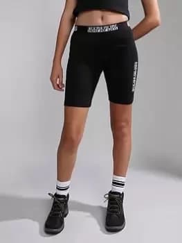 Image of Napapijri N-box Legging Shorts - Black, Size XS, Women