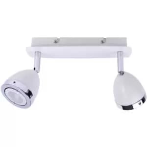Image of Italux Calasa Modern 2 Light Twin Ceiling Spotlight, GU10