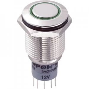 Image of TRU COMPONENTS LAS2GQF 22ZEG12VNP Tamper proof pushbutton 250 V AC 3 A 2 x OnOn latch