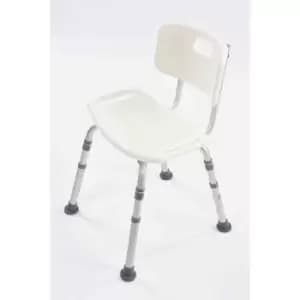 Image of Nrs Healthcare Lightweight Height Adjustable Shower Chair With Handles White