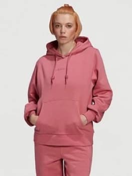 Image of adidas Originals Oversized Hoody, Maroon, Size 10, Women