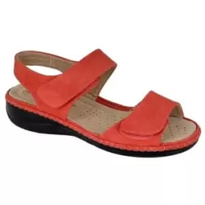 Image of Boulevard Womens/Ladies Leather Lined Sandals (3 UK) (Coral Pink)