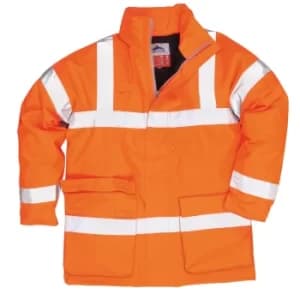 Image of Biz Flame Hi Vis Flame Resistant Rain Jacket Orange 4XL